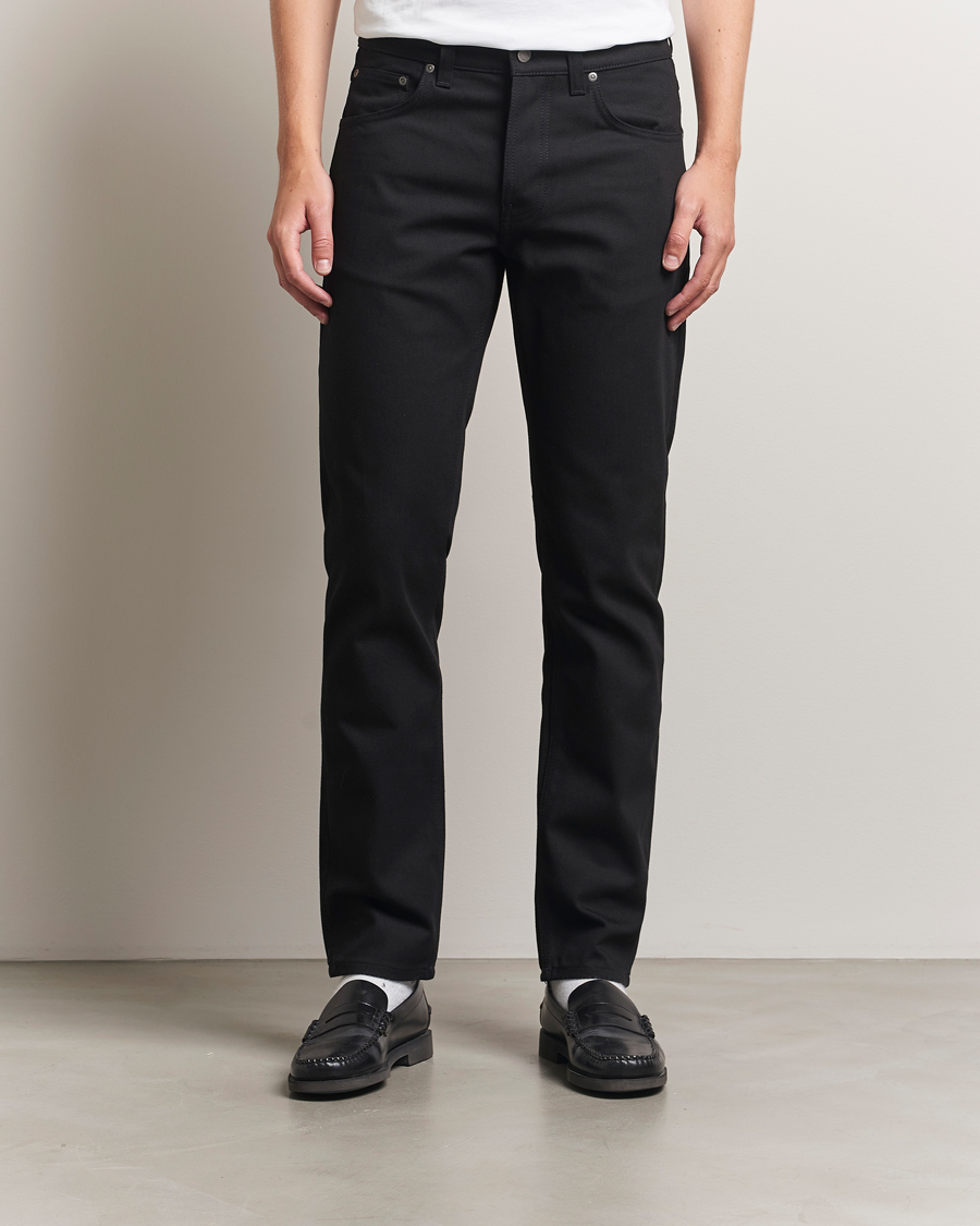 Hombres | Pantalones | Nudie Jeans | Solid Ollie Jeans Dry Pure Black