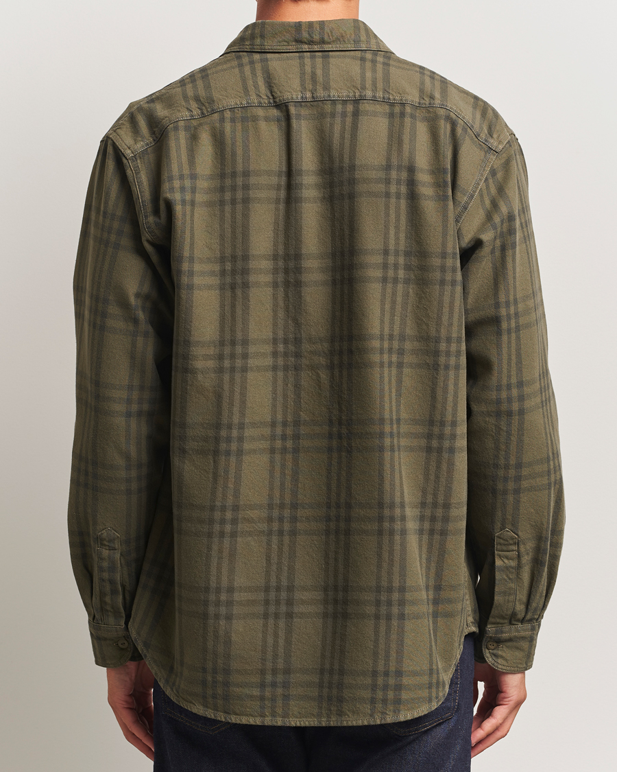 Hombres | Camisas | Nudie Jeans | Julian Worker Checked Shirt Olive