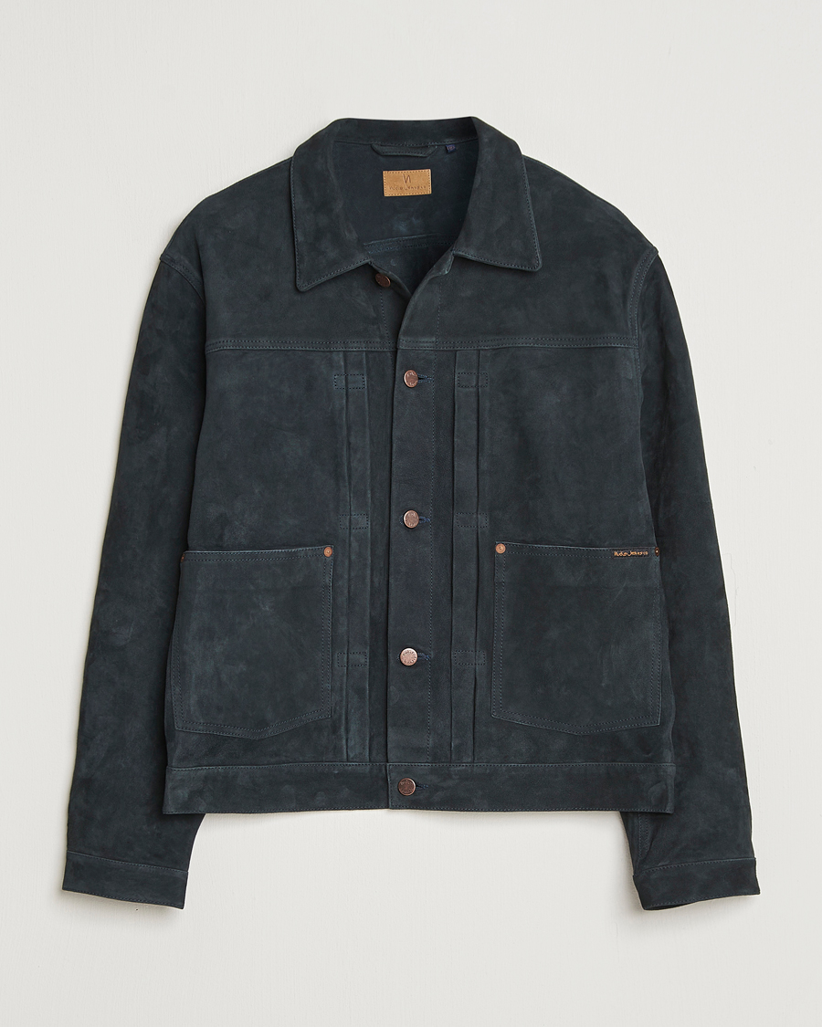 Hombres | Abrigos y chaquetas | Nudie Jeans | Dante II Suede Jacket Navy