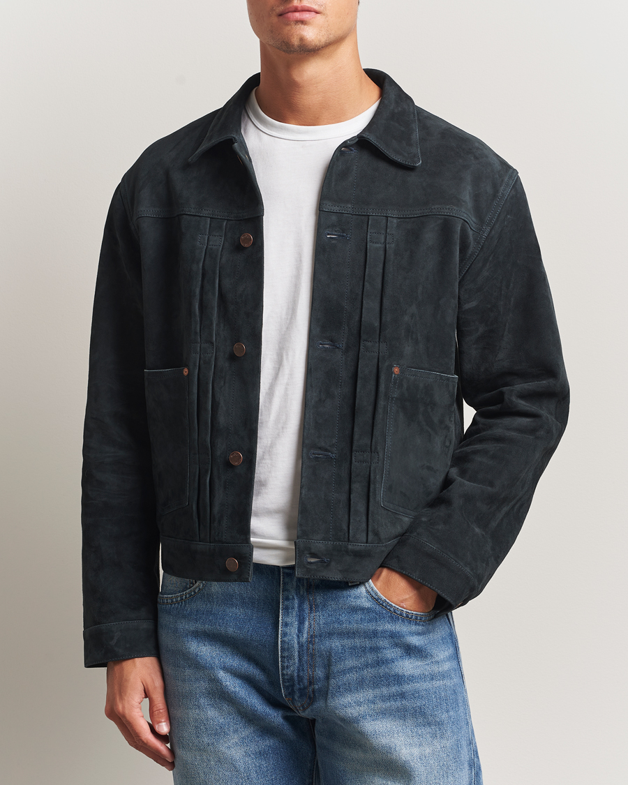 Hombres | Abrigos y chaquetas | Nudie Jeans | Dante II Suede Jacket Navy