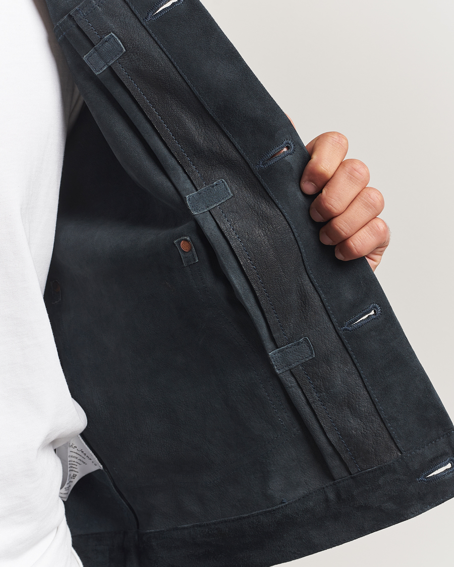 Hombres | Abrigos y chaquetas | Nudie Jeans | Dante II Suede Jacket Navy