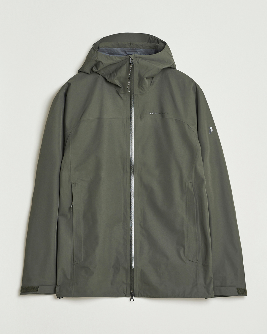 Hombres | Abrigos y chaquetas | Peak Performance | Treeline Shell Hooded Jacket Olive Extreme