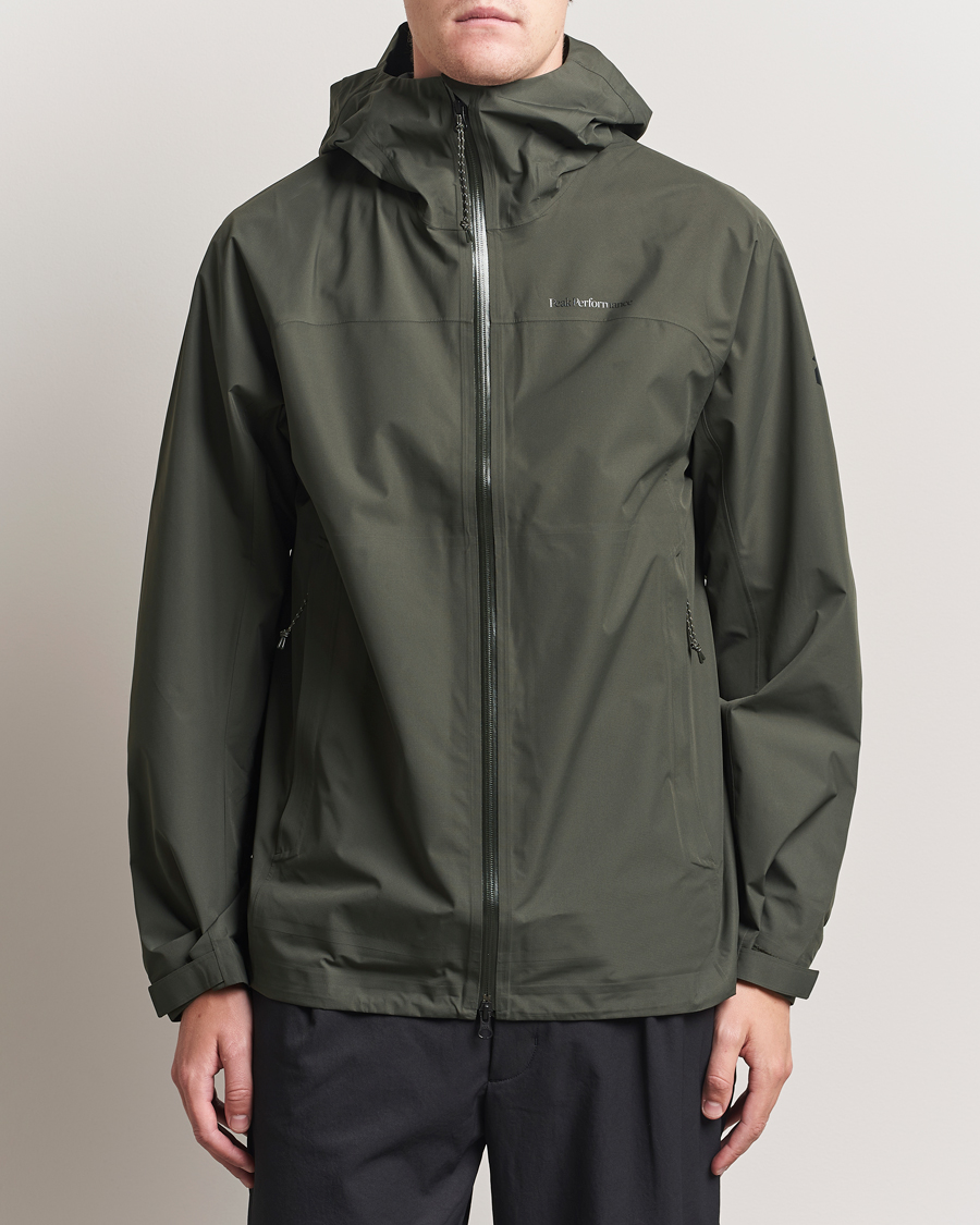 Hombres | Abrigos y chaquetas | Peak Performance | Treeline Shell Hooded Jacket Olive Extreme