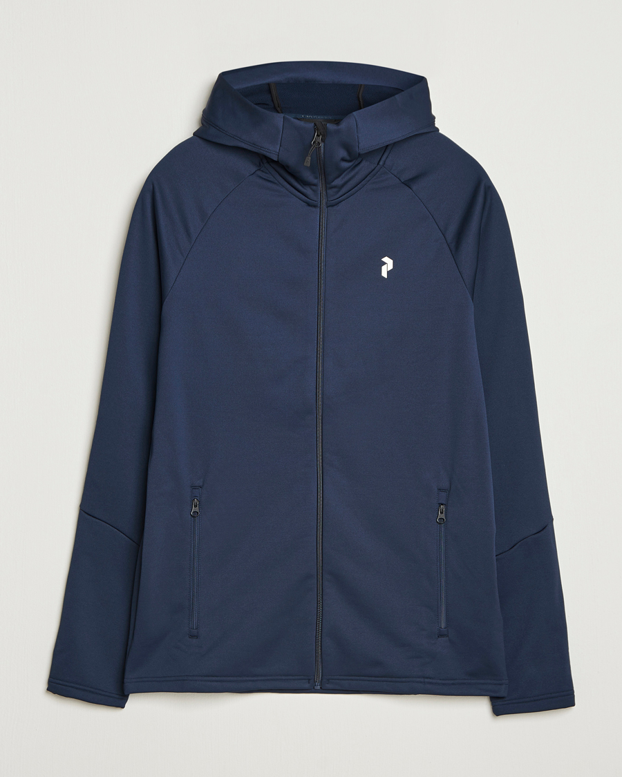 Hombres | Jerséis y prendas de punto | Peak Performance | Rider Hooded Full Zip Blue Shadow