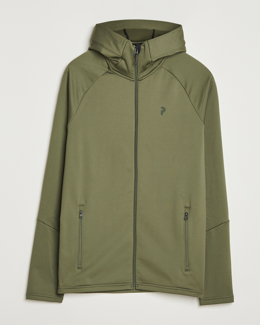 Hombres | Jerséis y prendas de punto | Peak Performance | Rider Full Zip Hoodie Pine Needle