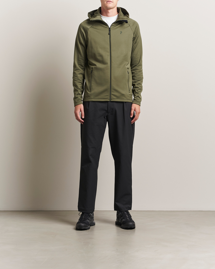 Hombres | Jerséis y prendas de punto | Peak Performance | Rider Full Zip Hoodie Pine Needle
