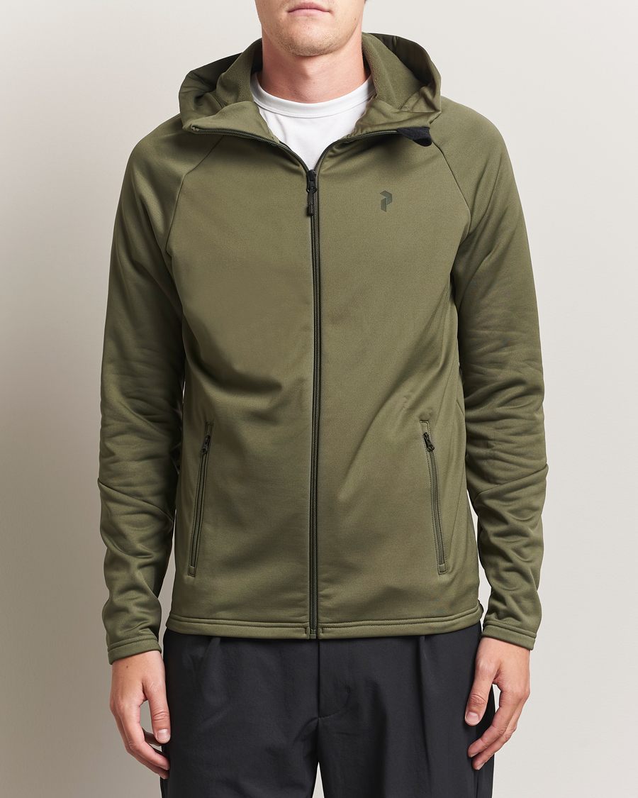 Hombres | Jerséis y prendas de punto | Peak Performance | Rider Full Zip Hoodie Pine Needle