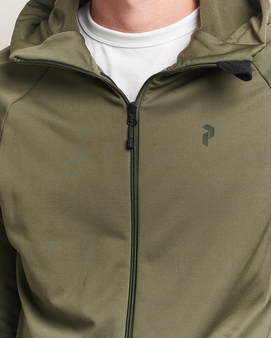 Hombres | Jerséis y prendas de punto | Peak Performance | Rider Full Zip Hoodie Pine Needle