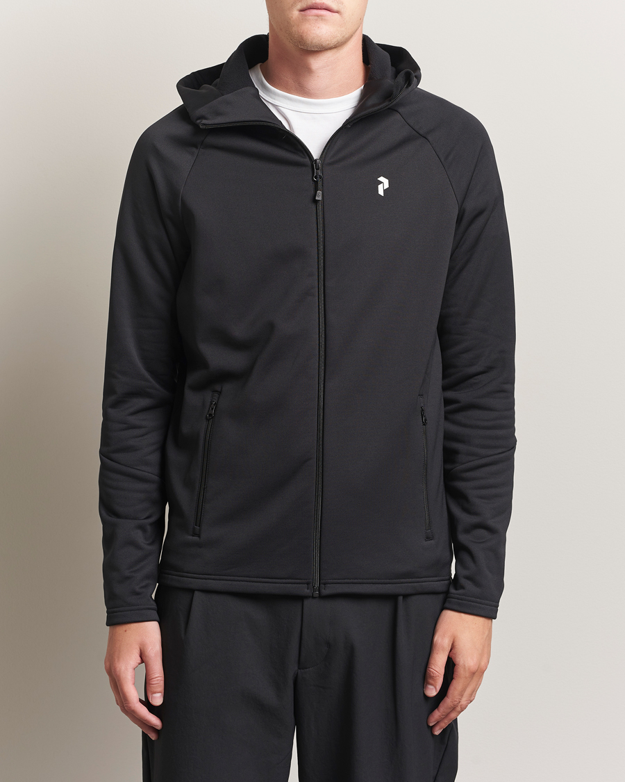 Hombres | Jerséis y prendas de punto | Peak Performance | Rider Hooded Full Zip Black