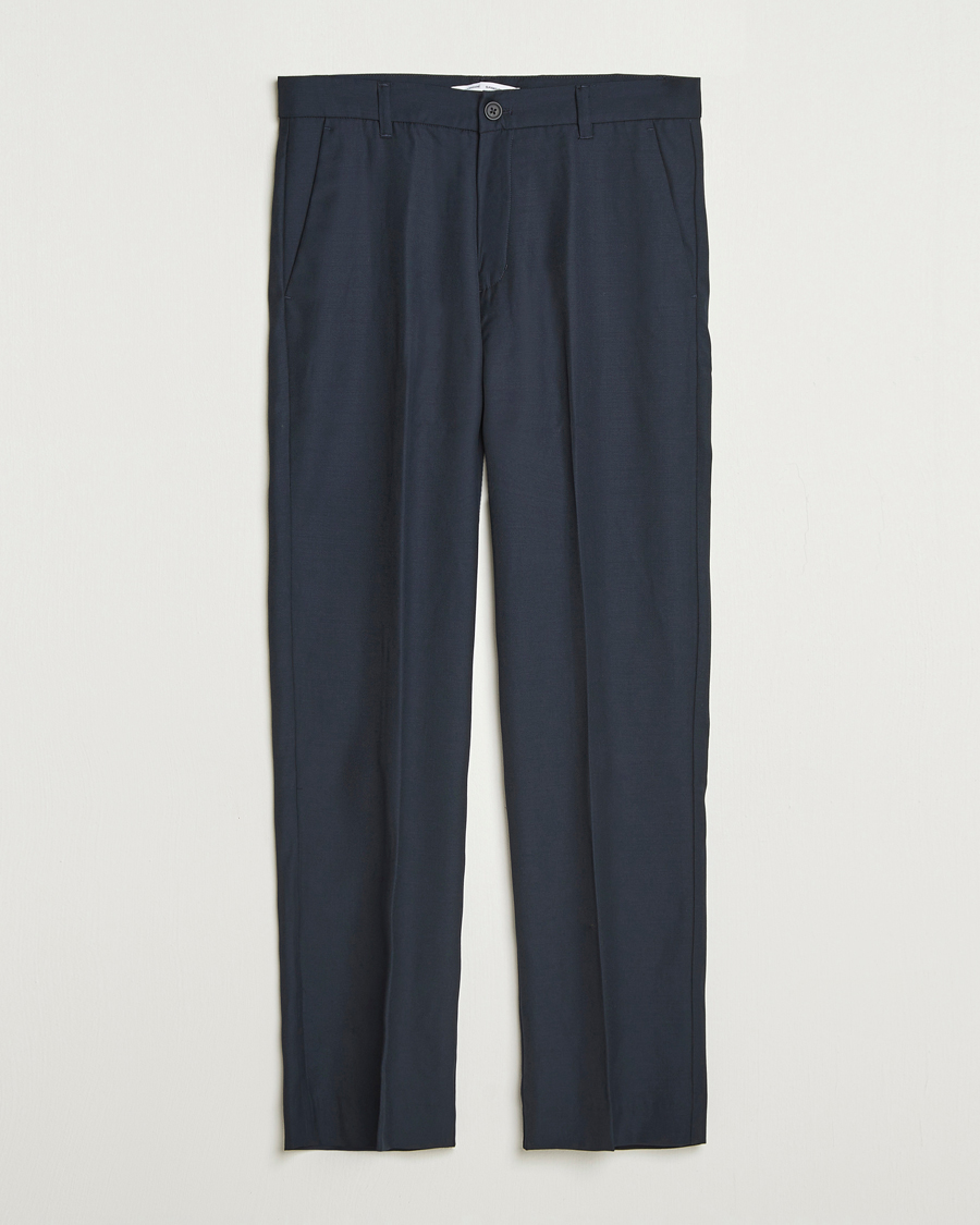 Hombres | Pantalones | Samsøe Samsøe | Noah Pleated Trousers Salute Navy
