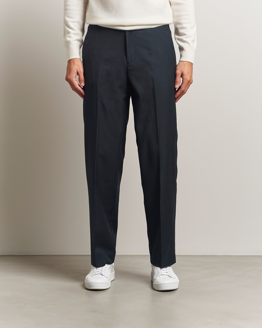 Hombres | Pantalones | Samsøe Samsøe | Noah Pleated Trousers Salute Navy