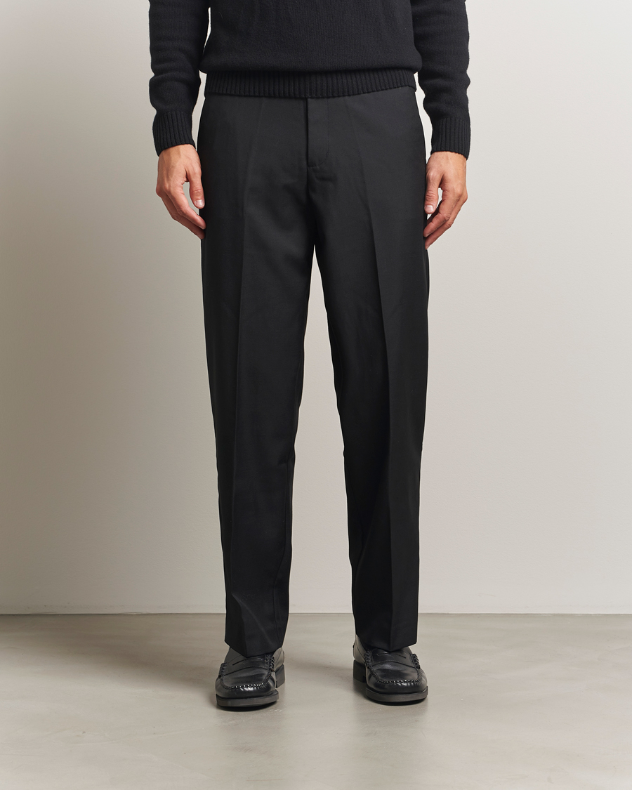 Hombres | Pantalones | Samsøe Samsøe | Noah Pleated Trousers Black