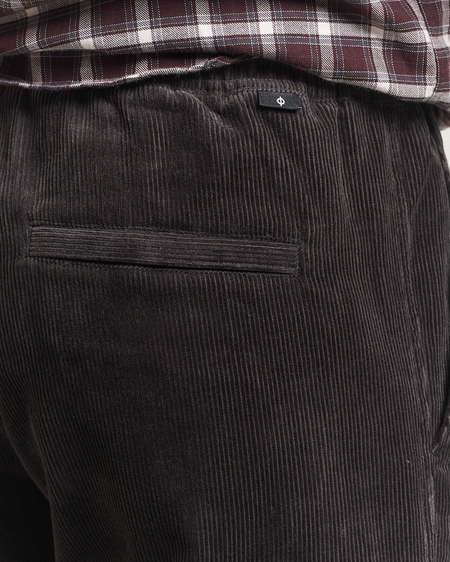 Hombres | Pantalones | Samsøe Samsøe | Jabari Corduroy Drawstring Trousers Black Oyster