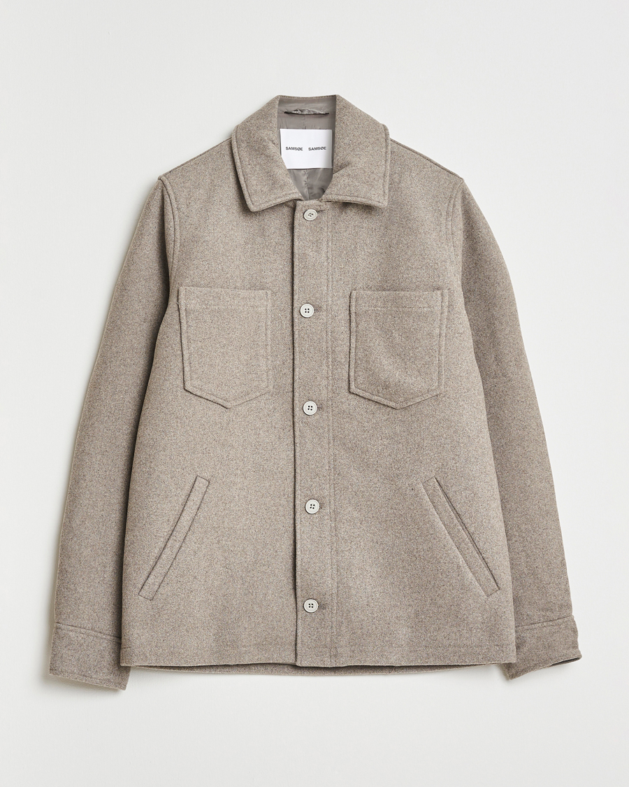 Hombres | Abrigos y chaquetas | Samsøe Samsøe | Pally Padded Shirt Jacket Elephant Skin