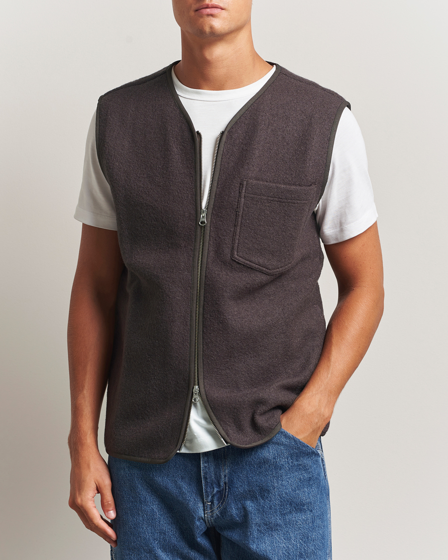Hombres | Abrigos y chaquetas | Samsøe Samsøe | Hannes Boiled Wool Vest Turkish Coffee