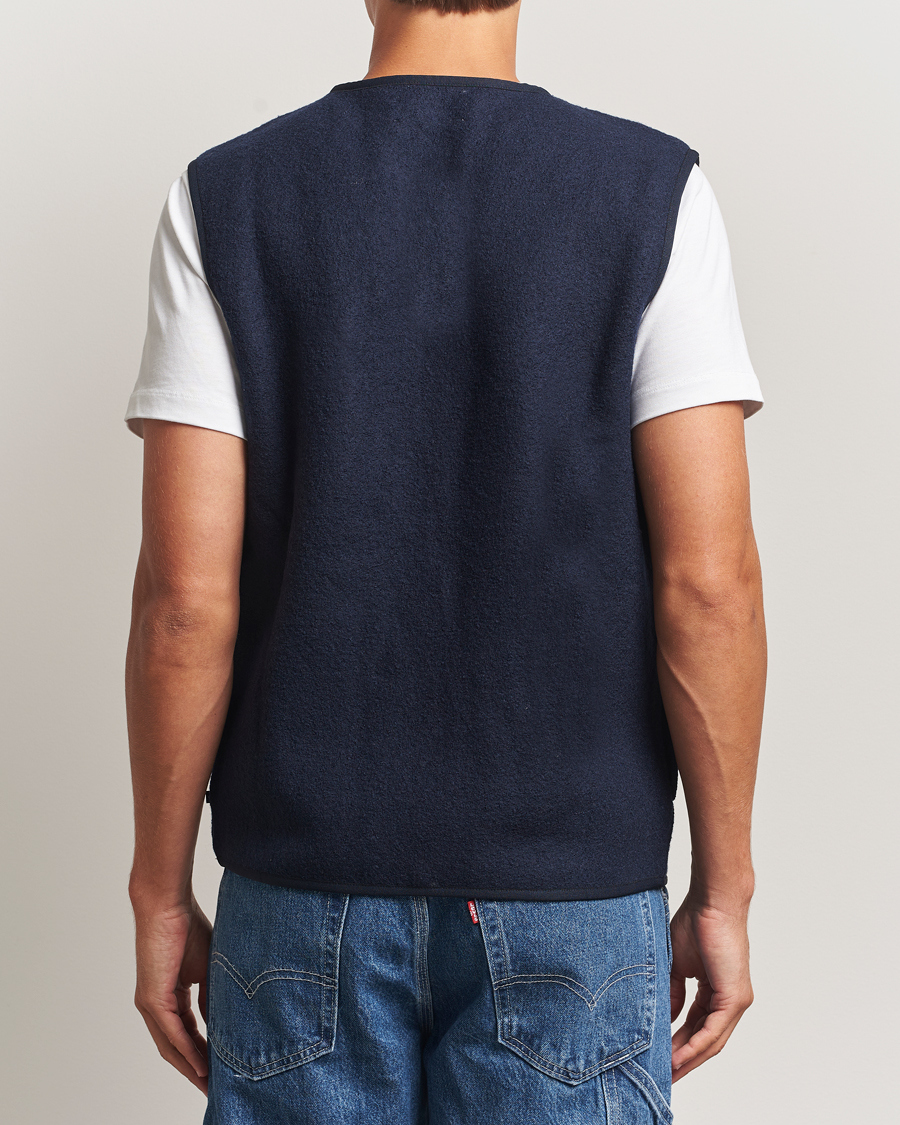 Hombres | Abrigos y chaquetas | Samsøe Samsøe | Hannes Boiled Wool Vest Salute Navy