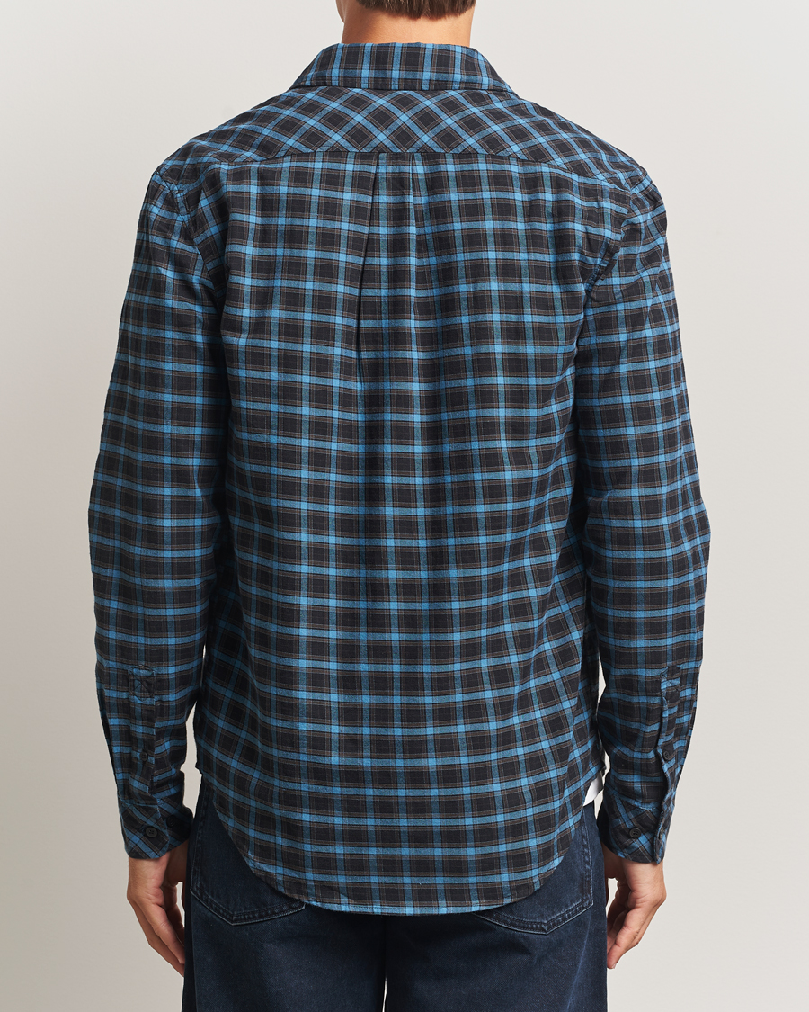 Hombres | Camisas | Samsøe Samsøe | Liam Brushed Cotton Checked Shirt Turkish Coffee