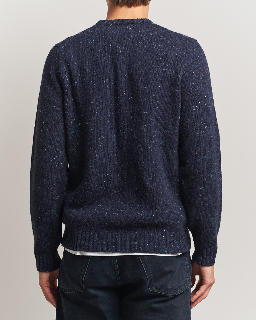 Hombres | Jerséis y prendas de punto | Samsøe Samsøe | Nataniel Donegal Knitted Crew Neck Salute Navy