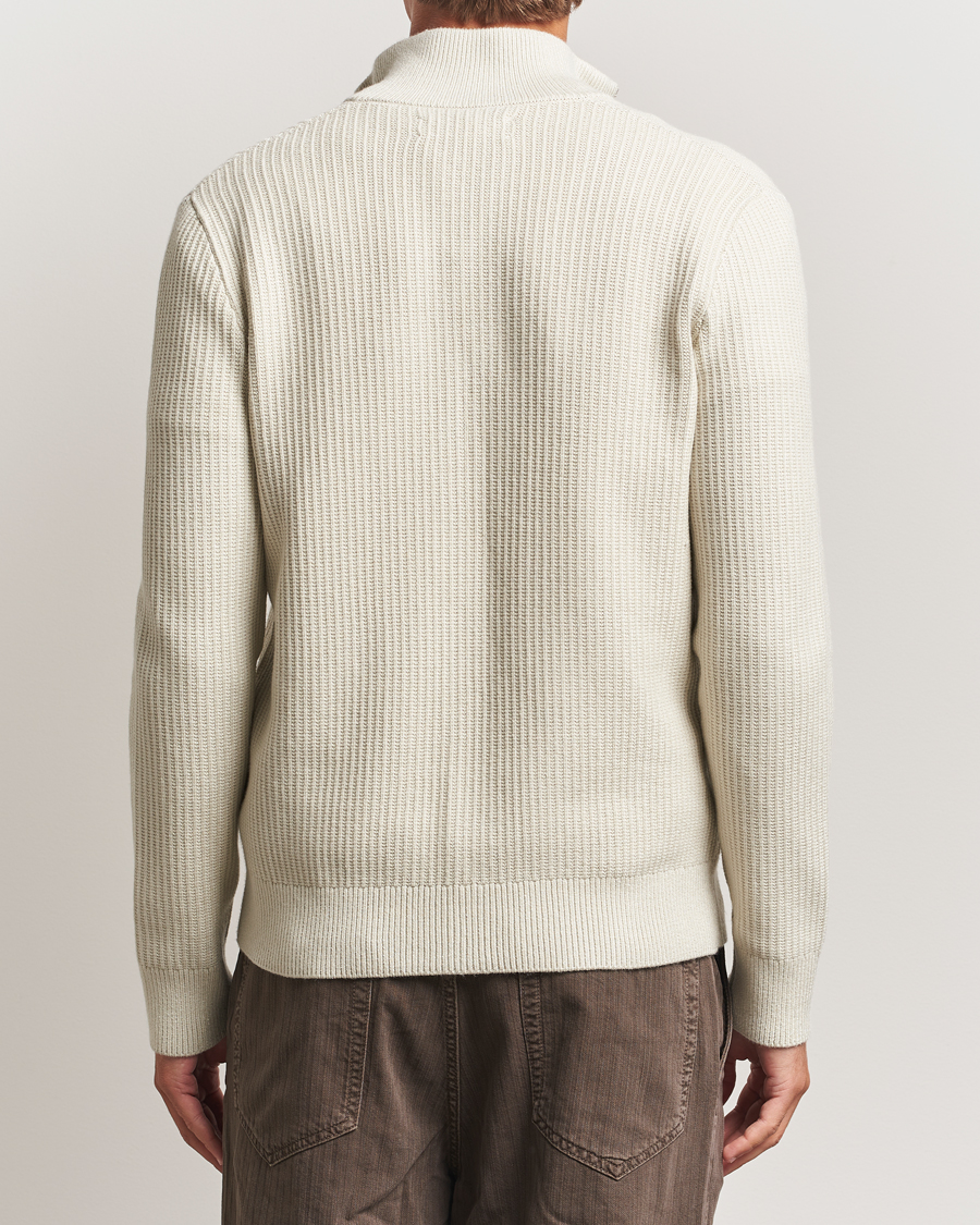 Hombres | Jerséis y prendas de punto | Samsøe Samsøe | Dem Structured Knitted Full Zip Silver Birch
