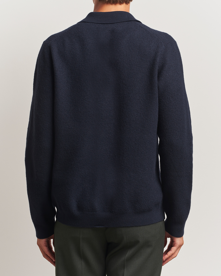 Hombres | Jerséis y prendas de punto | Samsøe Samsøe | Richard Merino Knitted Cardigan Salute Navy