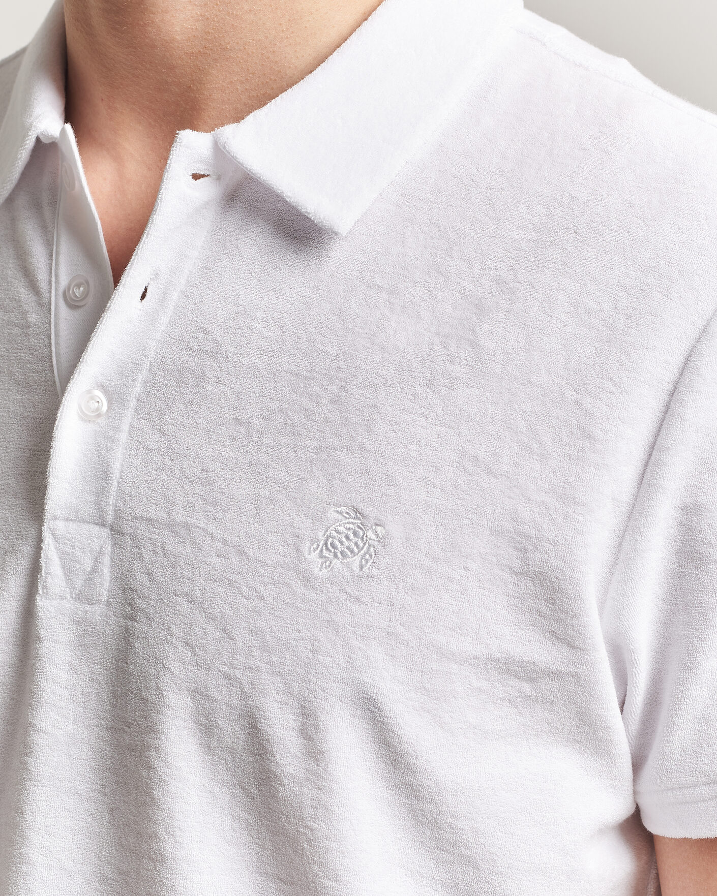 Hombres | Polos | Vilebrequin | Phoenix Terry Polo Blanc