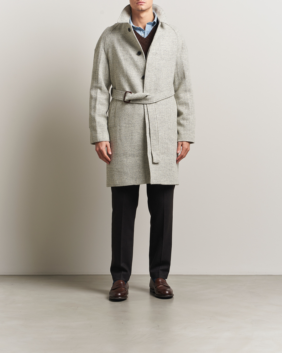 Hombres | Abrigos y chaquetas | Walker Slater | Watson Harris Tweed Herringbone Coat Light Grey