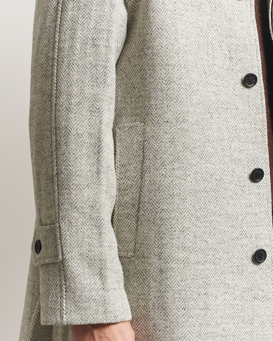 Hombres | Abrigos y chaquetas | Walker Slater | Watson Harris Tweed Herringbone Coat Light Grey