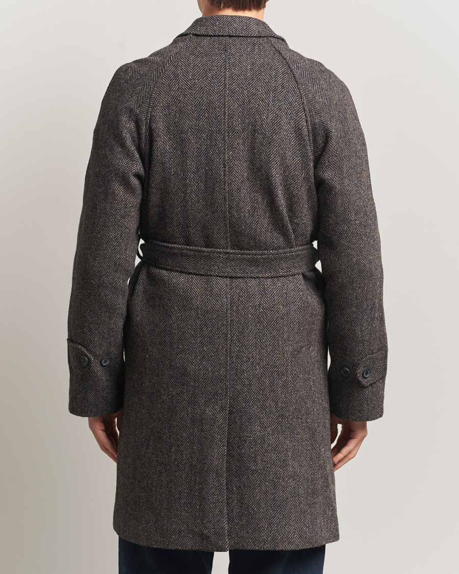 Hombres | Abrigos y chaquetas | Walker Slater | Watson Harris Tweed Herringbone Coat Dark Brown