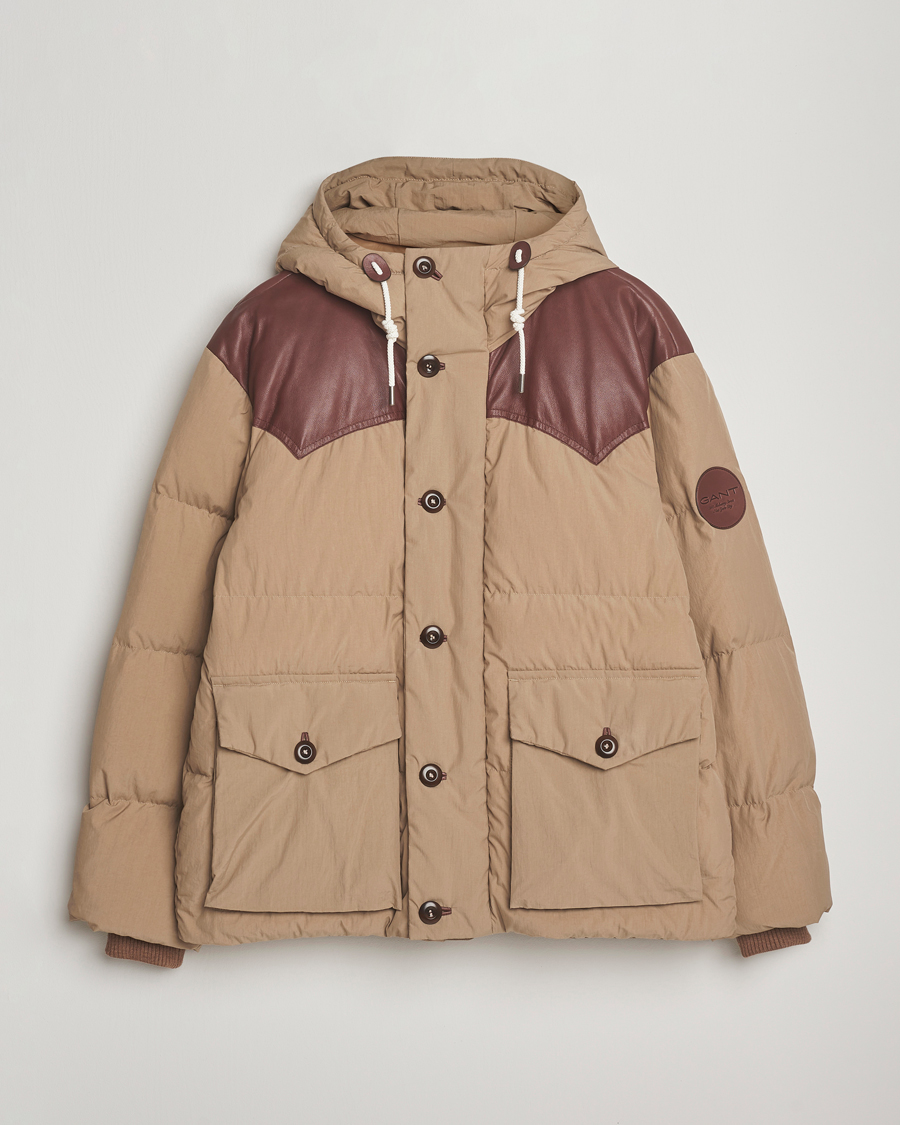 Hombres | Abrigos y chaquetas | GANT 240 Mulberry Street | Cotton Down Hooded Jacket Carmel Beige