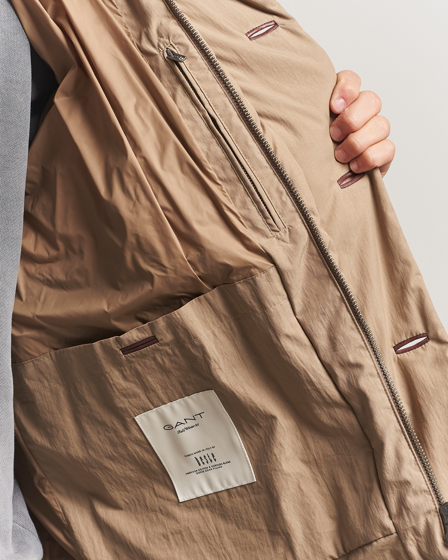 Hombres | Abrigos y chaquetas | GANT 240 Mulberry Street | Cotton Down Hooded Jacket Carmel Beige