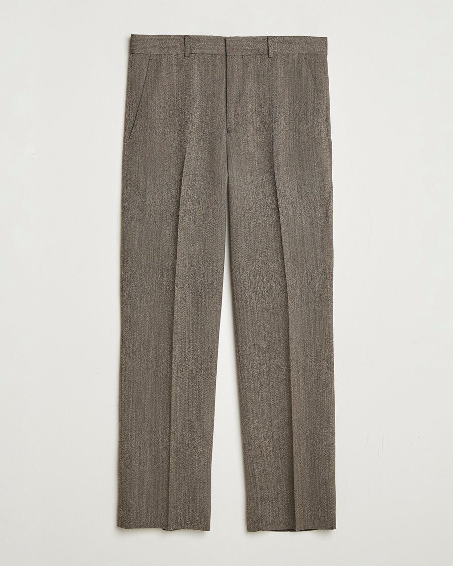 Hombres | Pantalones | GANT 240 Mulberry Street | Herringbone Suit Pants Deep Brown