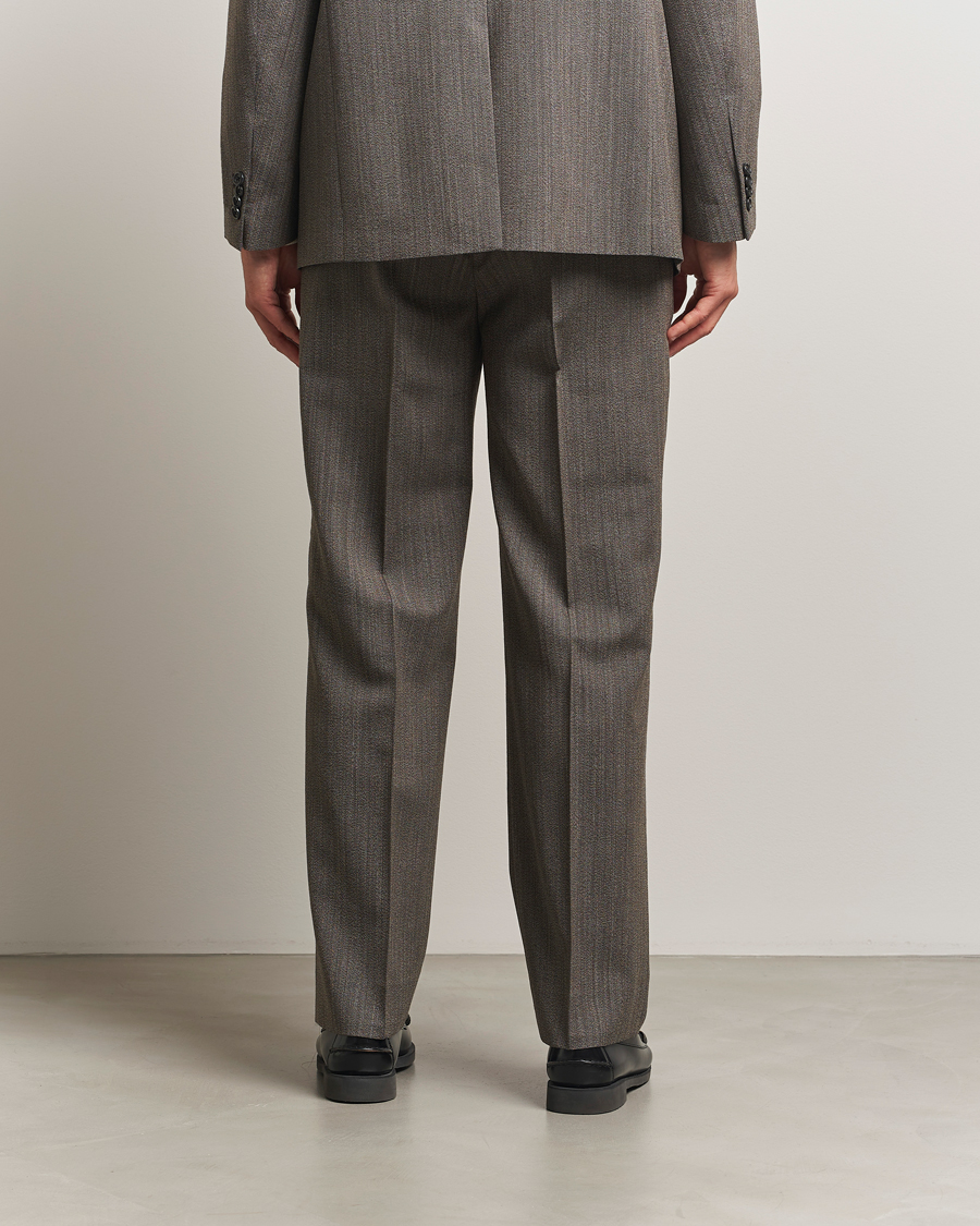Hombres | Pantalones | GANT 240 Mulberry Street | Herringbone Suit Pants Deep Brown
