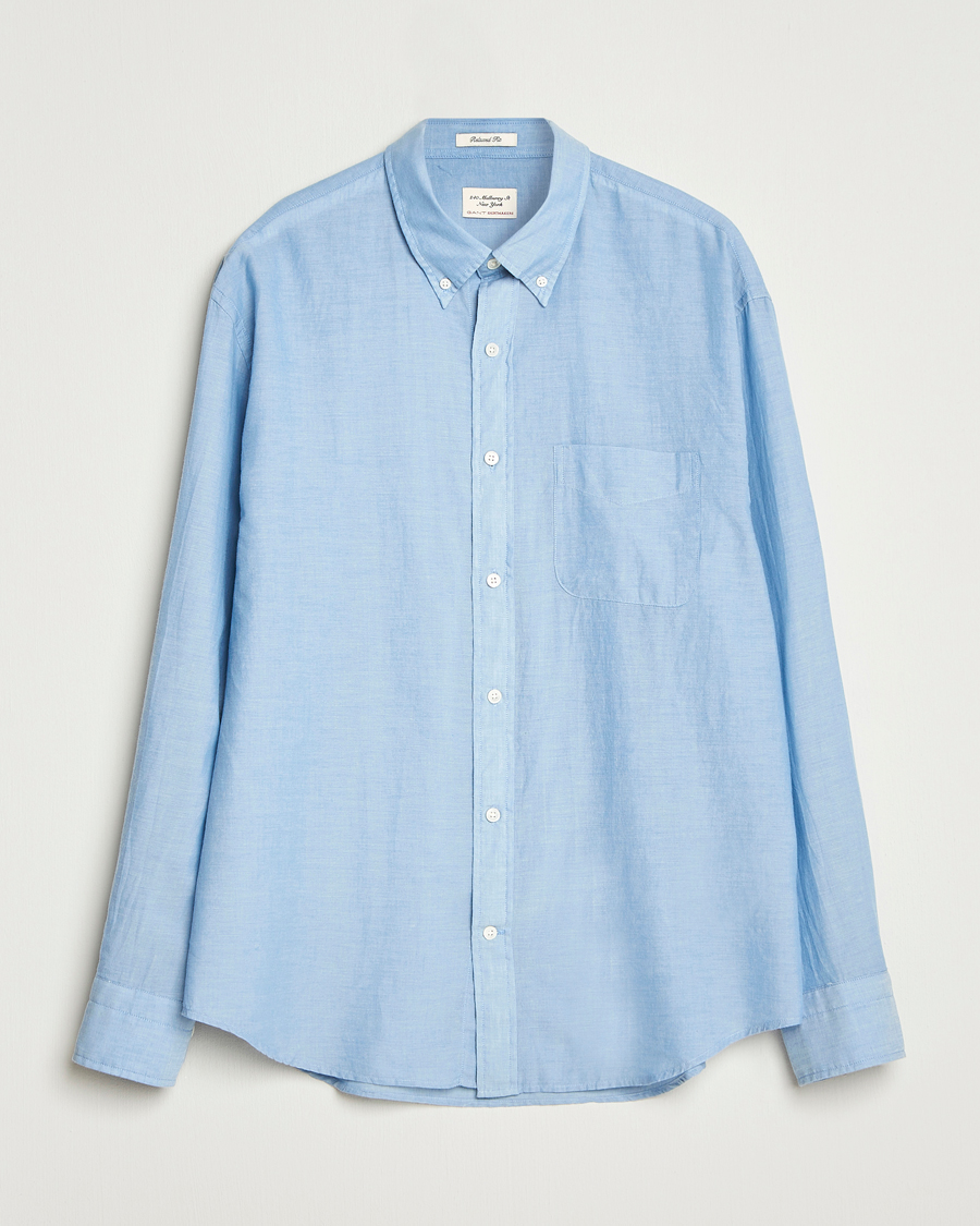 Hombres | Camisas | GANT 240 Mulberry Street | Relaxed Fit Chambray Shirt Light Indigo
