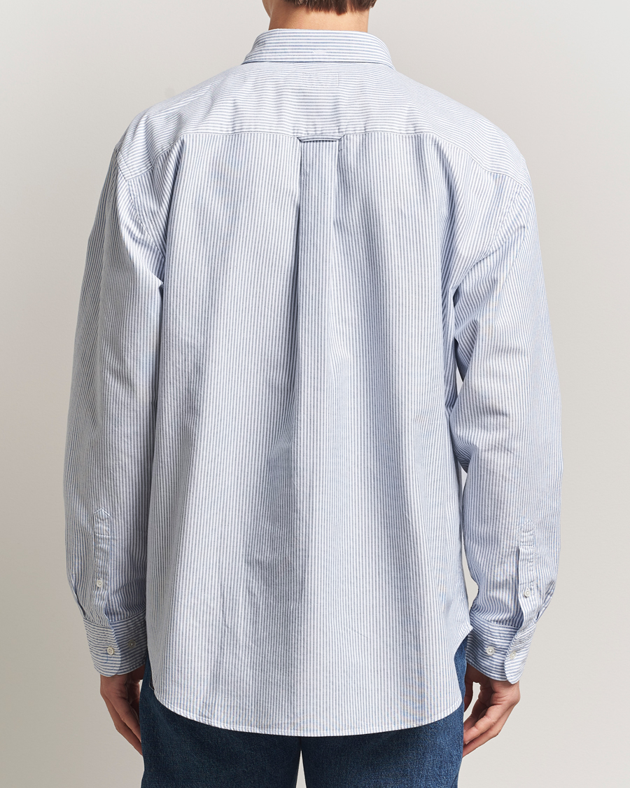 Hombres | Camisas | GANT 240 Mulberry Street | Relaxed Fit US Striped Oxford Shirt Blue Water