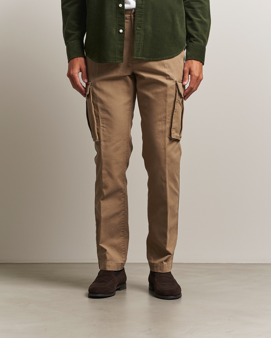 Hombres | Pantalones | Gant | Regular Fit Cotton Twill Cargo Pants Light Taupe