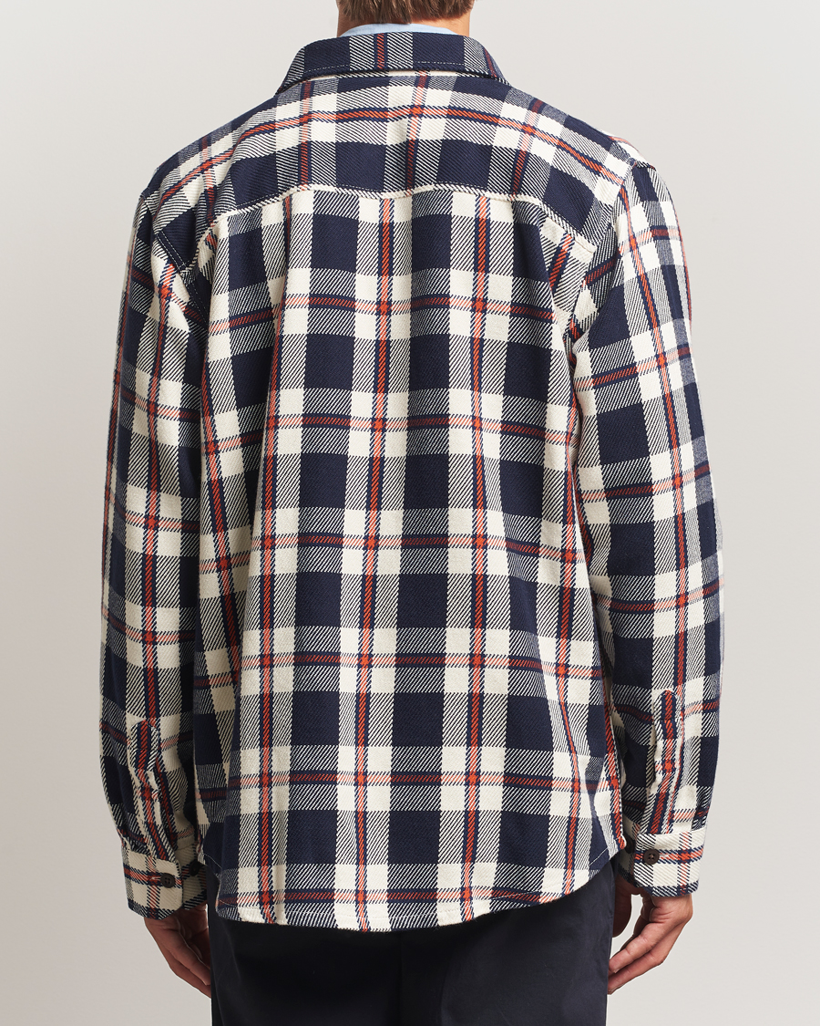 Hombres | Camisas | Gant | Heavy Twill Checked Overshirt Evening Blue