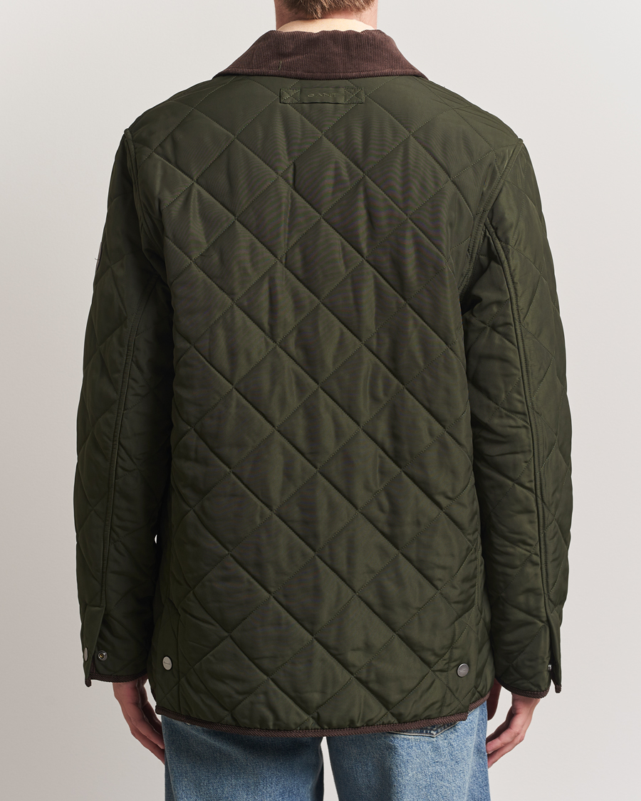 Hombres | Abrigos y chaquetas | Gant | Quilted Fleece Jacket Green Lagoon