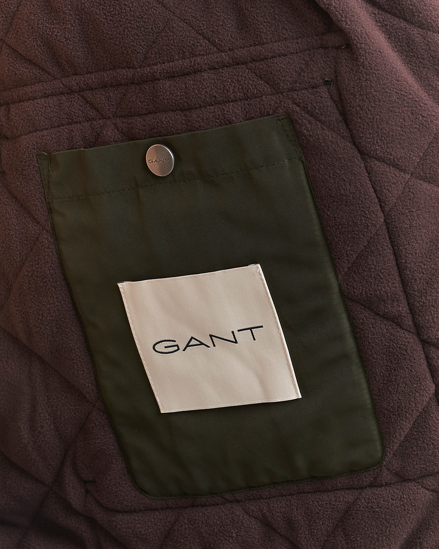Hombres | Abrigos y chaquetas | Gant | Quilted Fleece Jacket Green Lagoon