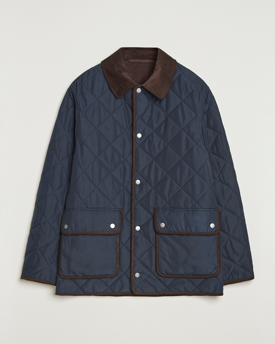 Hombres | Abrigos y chaquetas | Gant | Quilted Fleece Jacket Evening Blue