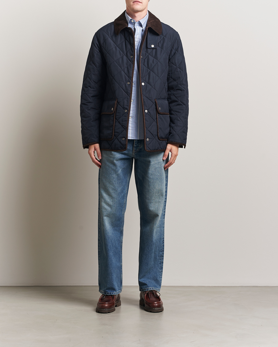 Hombres | Abrigos y chaquetas | Gant | Quilted Fleece Jacket Evening Blue