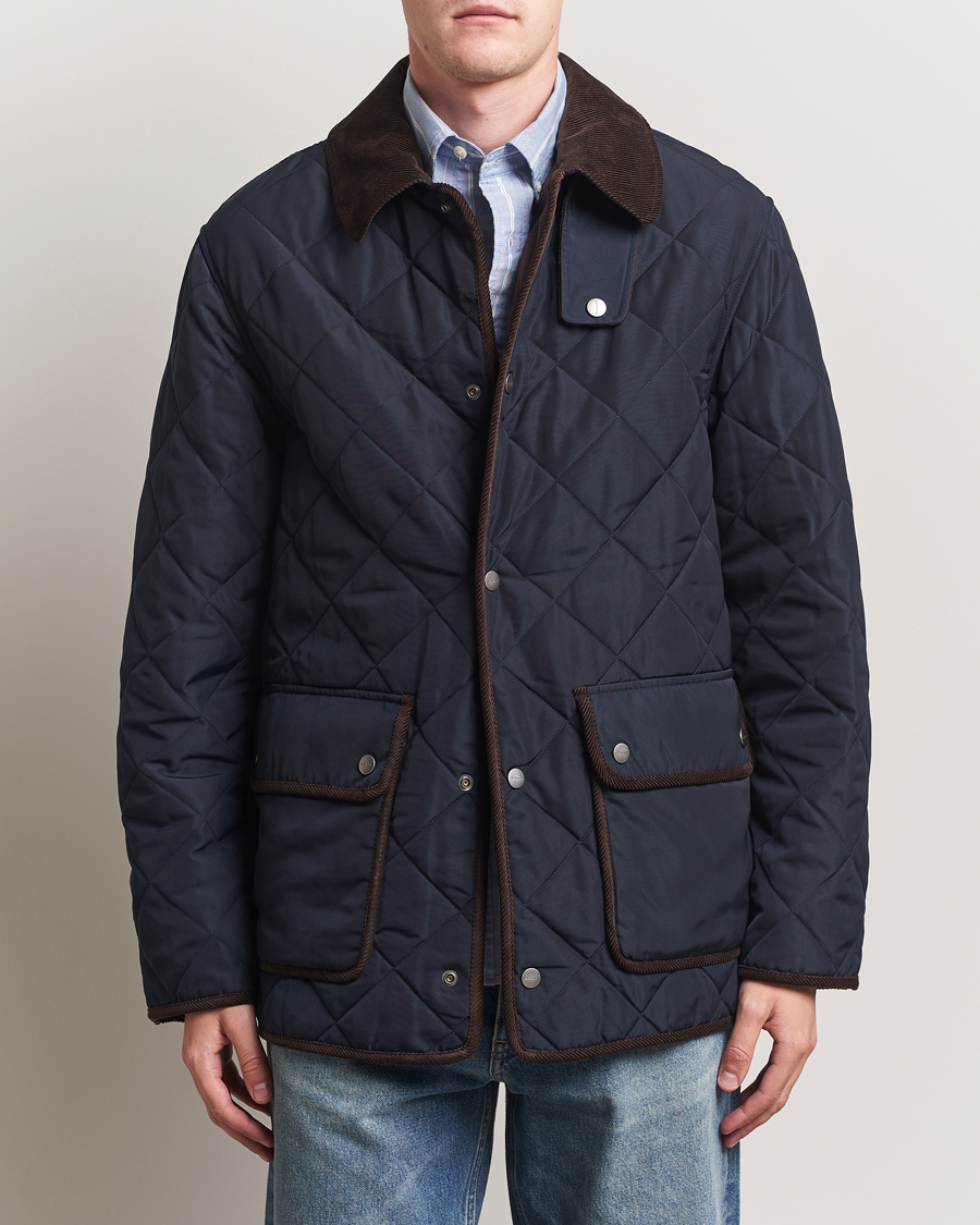 Hombres | Abrigos y chaquetas | Gant | Quilted Fleece Jacket Evening Blue
