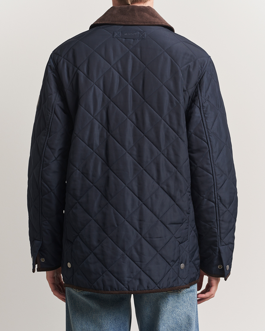 Hombres | Abrigos y chaquetas | Gant | Quilted Fleece Jacket Evening Blue