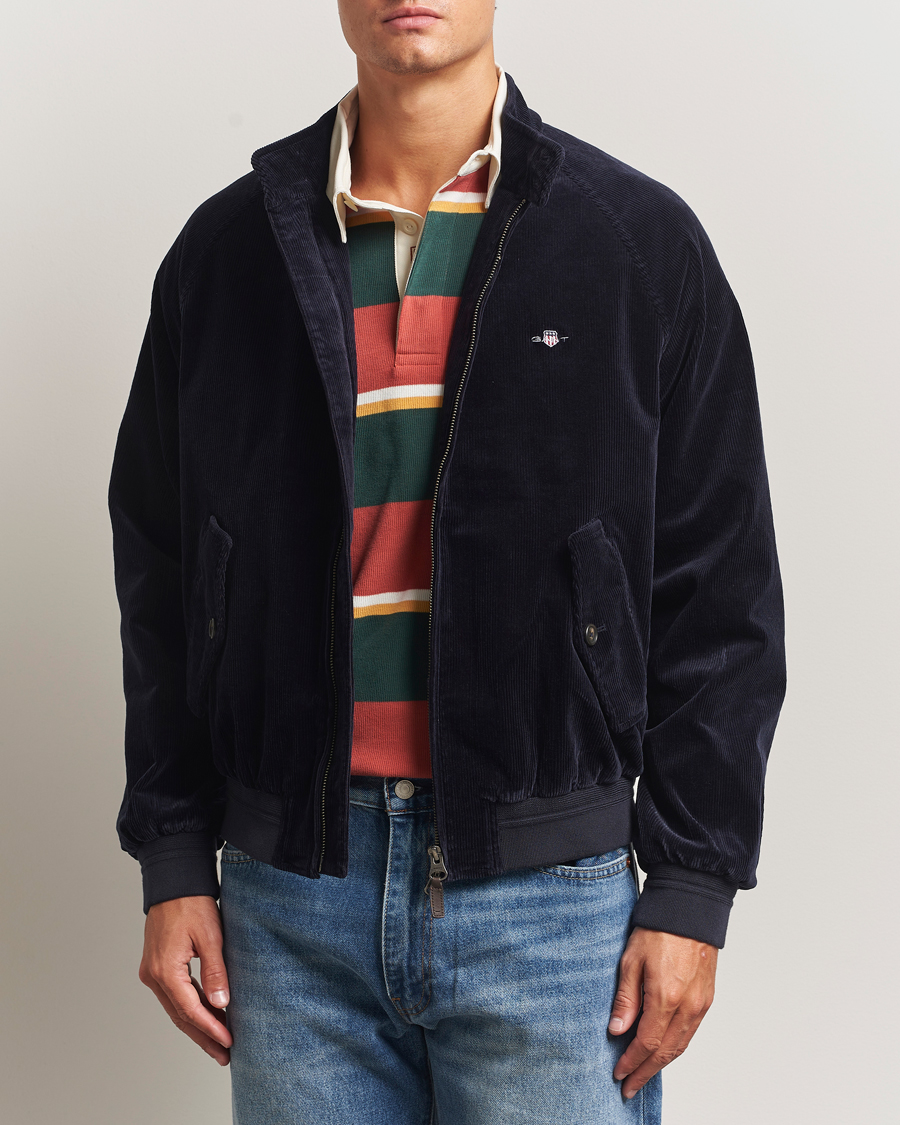 Hombres | Abrigos y chaquetas | Gant | Corduroy Harrington Jacket Evening Blue