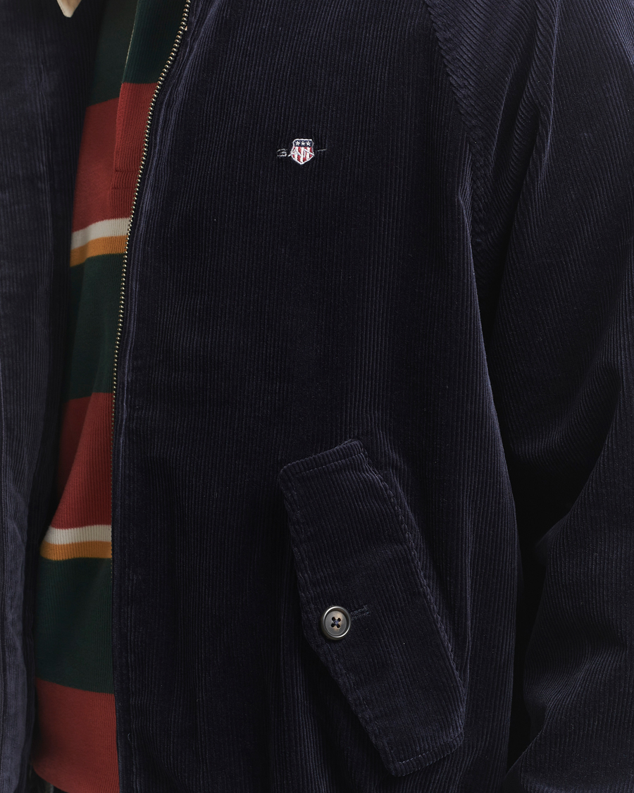 Hombres | Abrigos y chaquetas | Gant | Corduroy Harrington Jacket Evening Blue