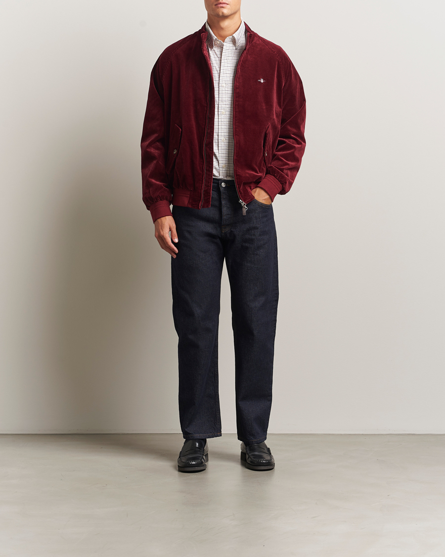 Hombres | Abrigos y chaquetas | Gant | Corduroy Harrington Jacket Plumped Red