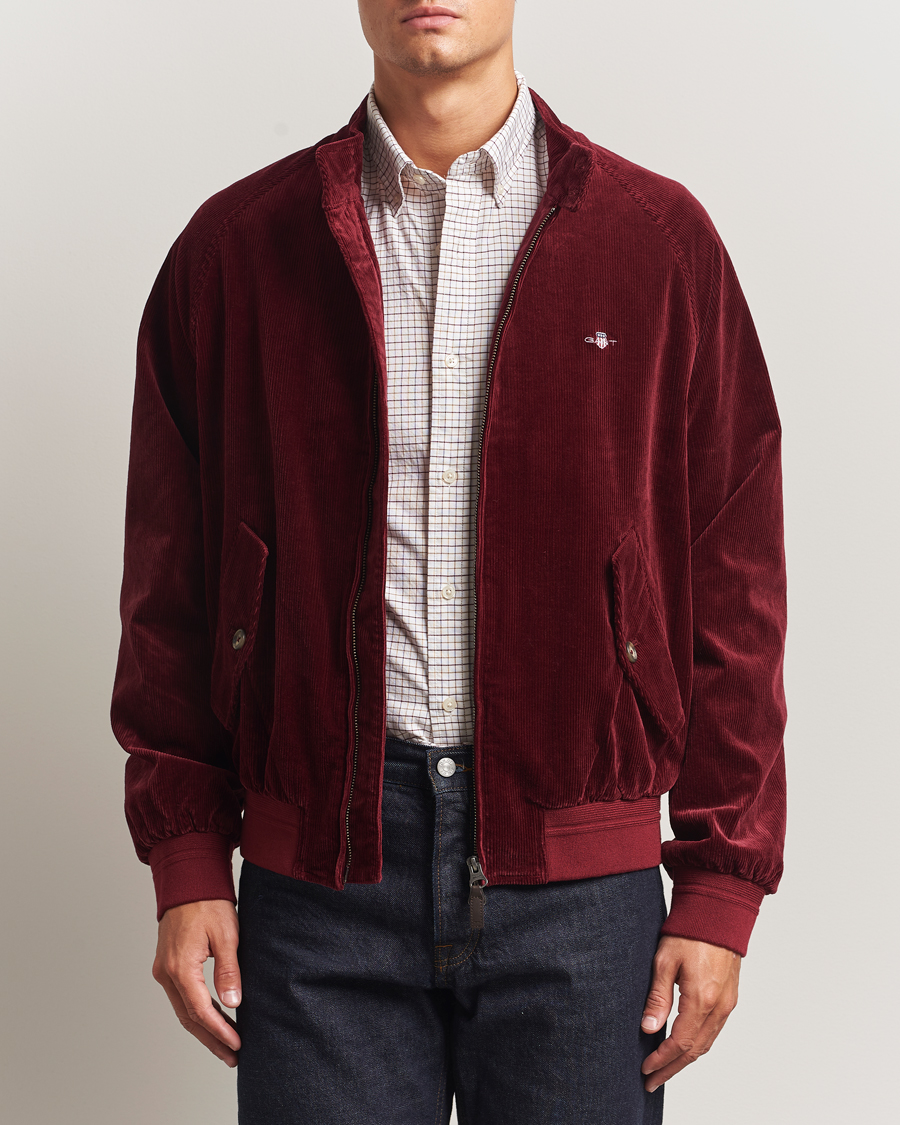 Hombres | Abrigos y chaquetas | Gant | Corduroy Harrington Jacket Plumped Red
