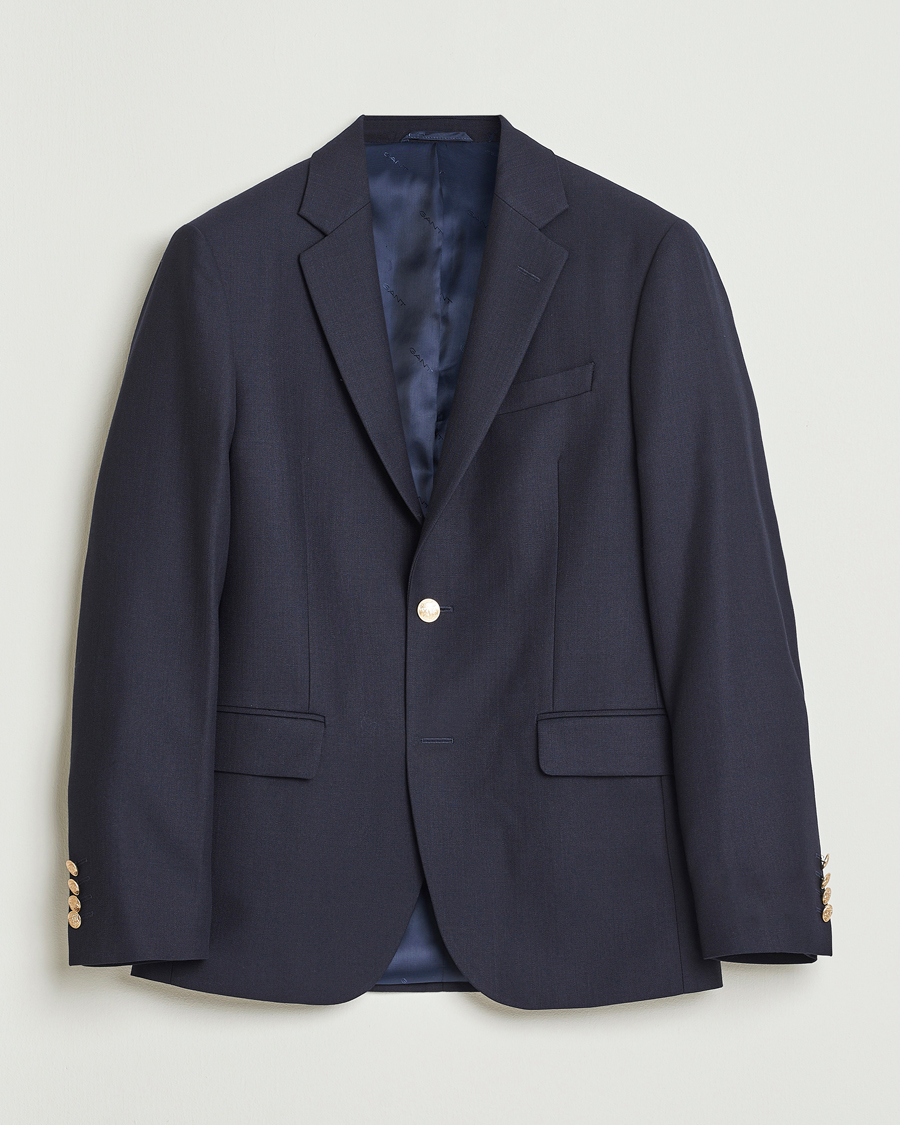 Hombres | Blazers | Gant | Wool Club Blazer Evening Blue
