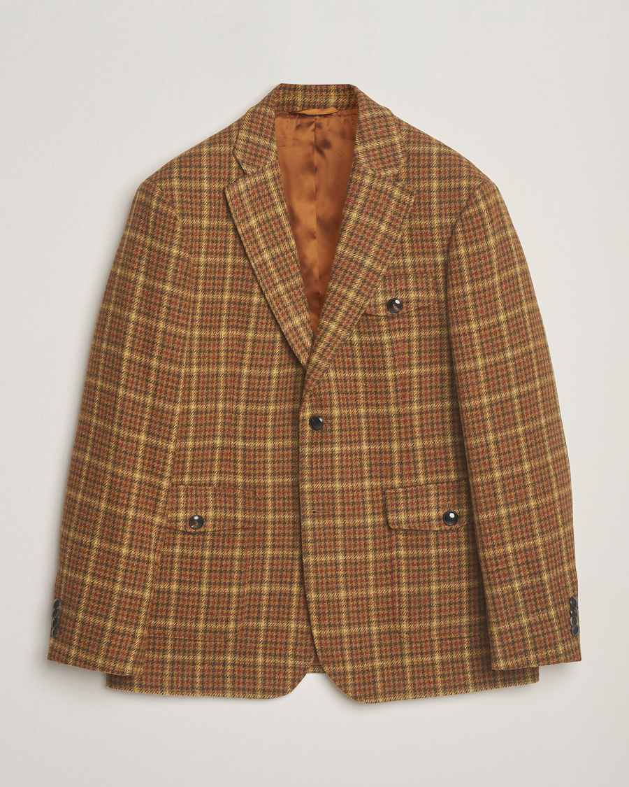 Hombres | Blazers | Gant | Checked Tweed Blazer Peanut Butter