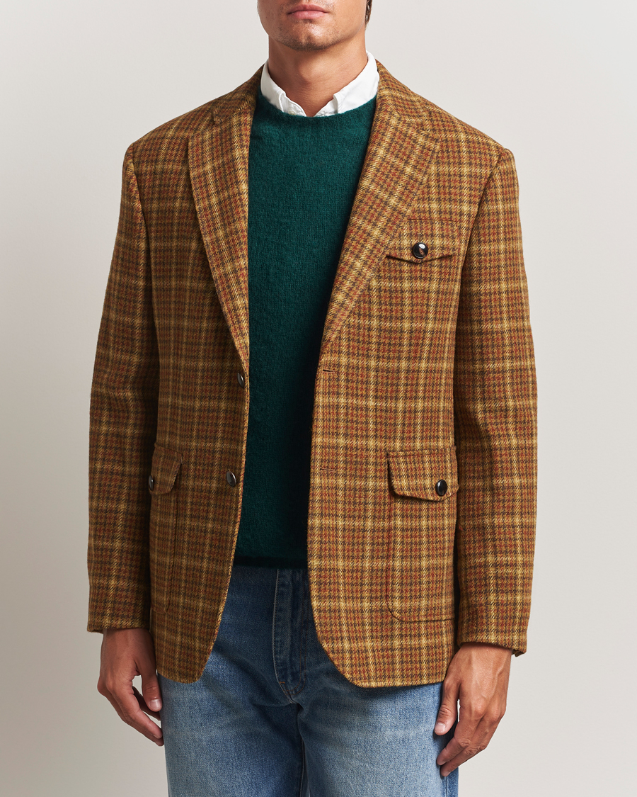Hombres | Blazers | Gant | Checked Tweed Blazer Peanut Butter