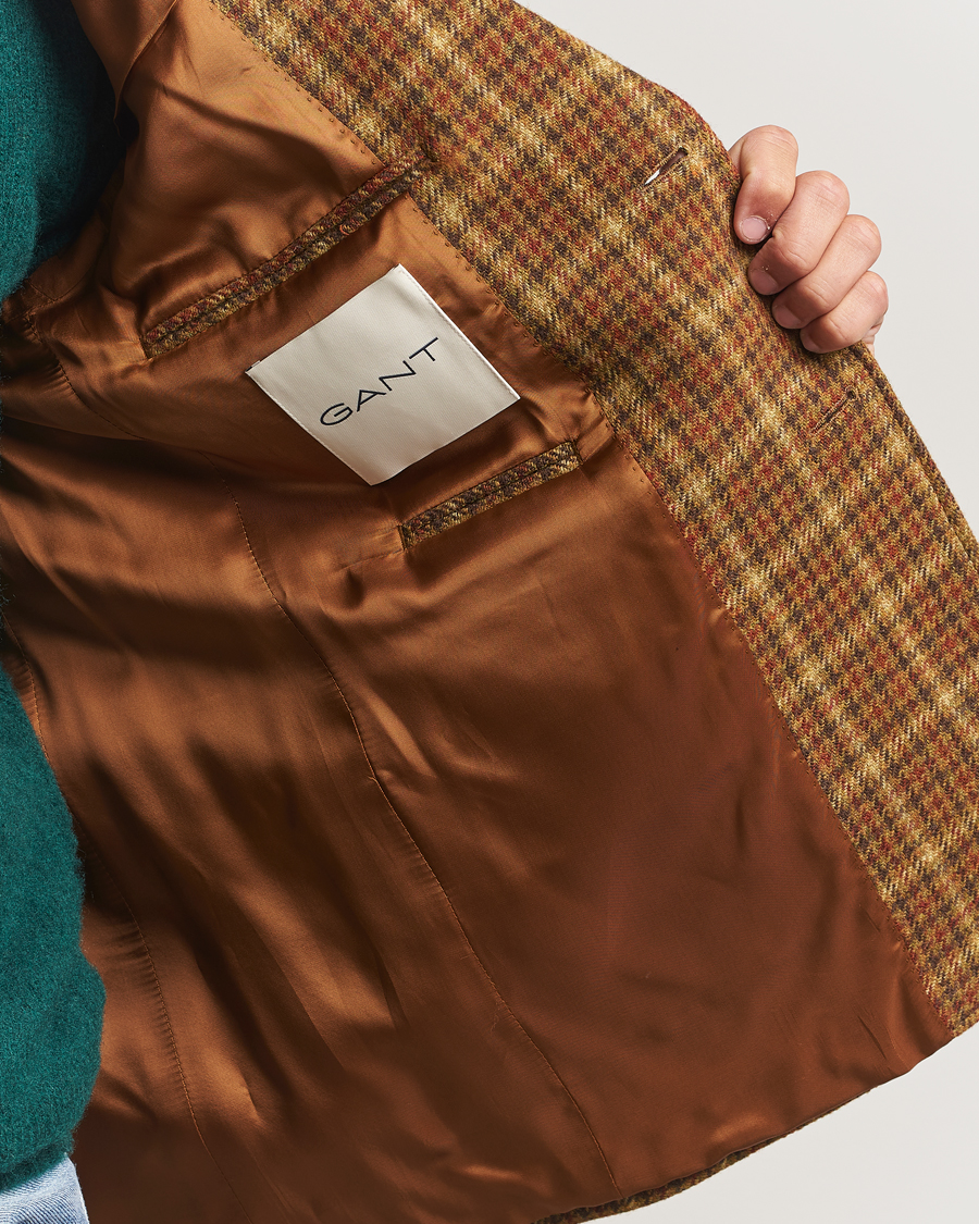 Hombres | Blazers | Gant | Checked Tweed Blazer Peanut Butter